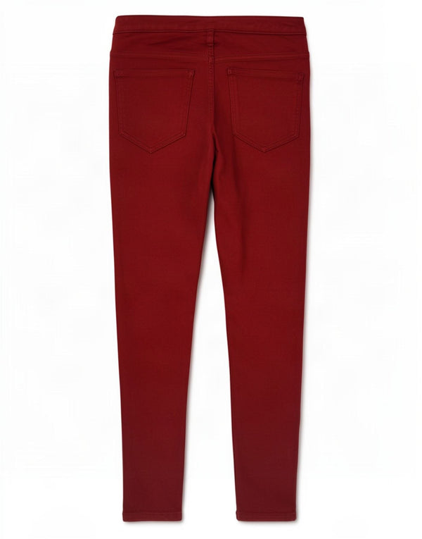 Marks & Spencer Damskie Super Skinny Jeans UK 10 Small W26 L26 Burgundowe