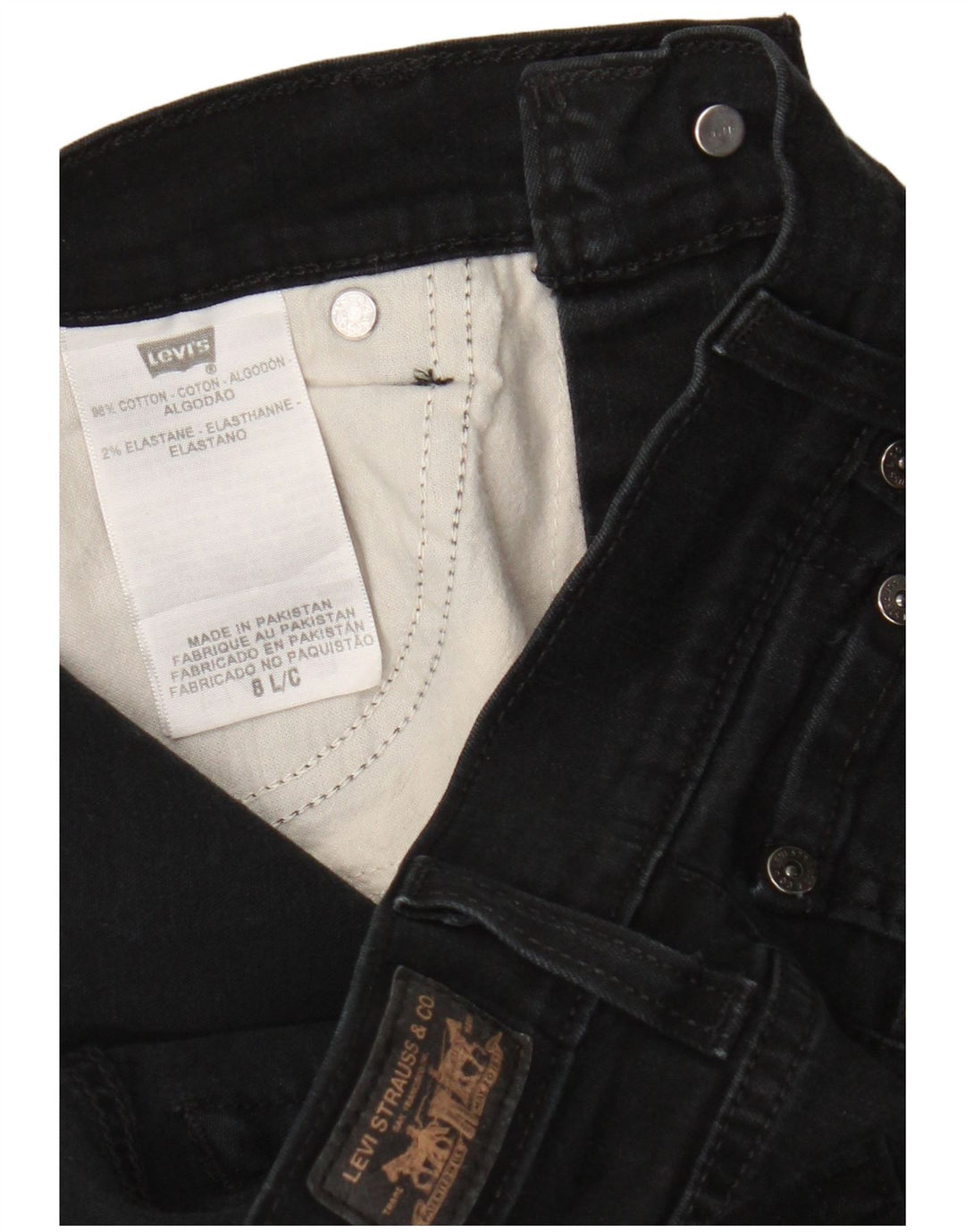 Damskie jeansy Levi's 512 Bootcut US 8 Medium W28 L33 Czarne