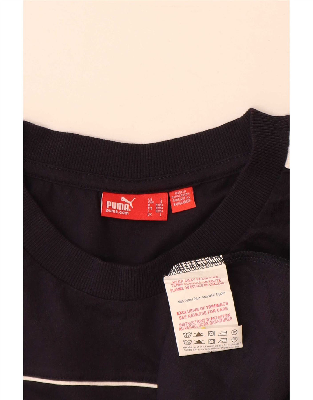 T-shirt męski Puma, duży, bawełniany, w kolorze granatowym