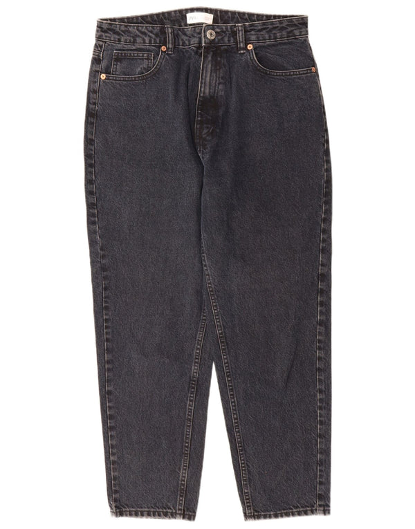 Damskie jeansy z wysokim stanem Zara EU 42 Large W32 L28 Granatowa bawełna