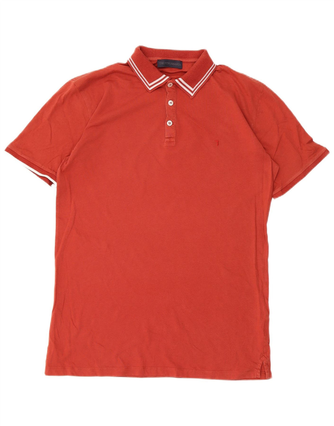 Męska koszulka polo Trussardi, bawełniana, w kolorze średnio czerwonym