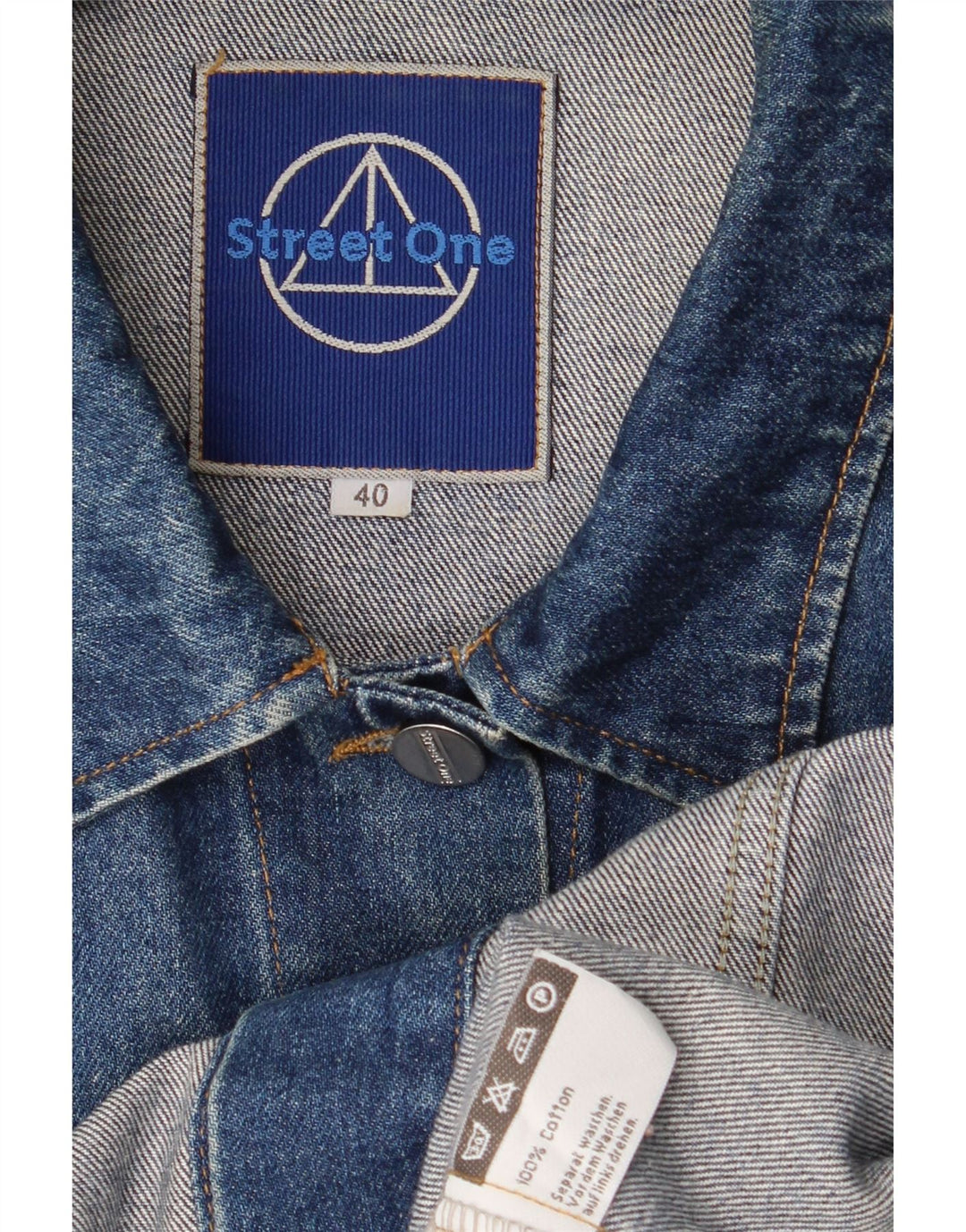 STREET ONE Womens Denim Jacket IT 40 Small Blue Cotton Vintage Street One and Second-Hand Street One from Messina Hembry 