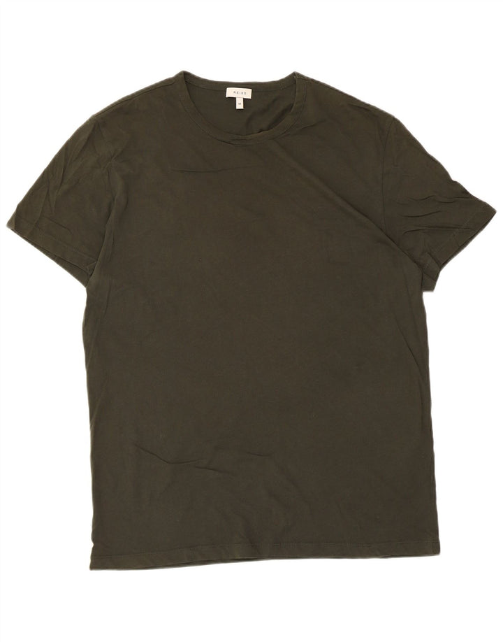 T-shirt męski Reiss, bawełniany, średni khaki