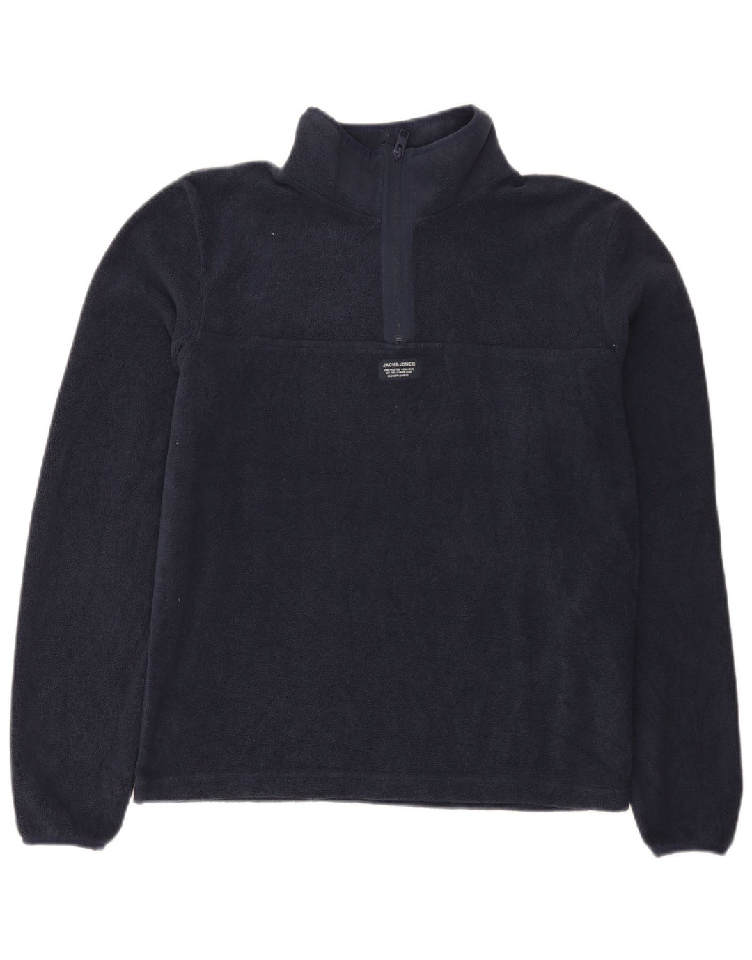 Męski sweter polarowy Jack & Jones z zamkiem błyskawicznym, mały, granatowy, poliester