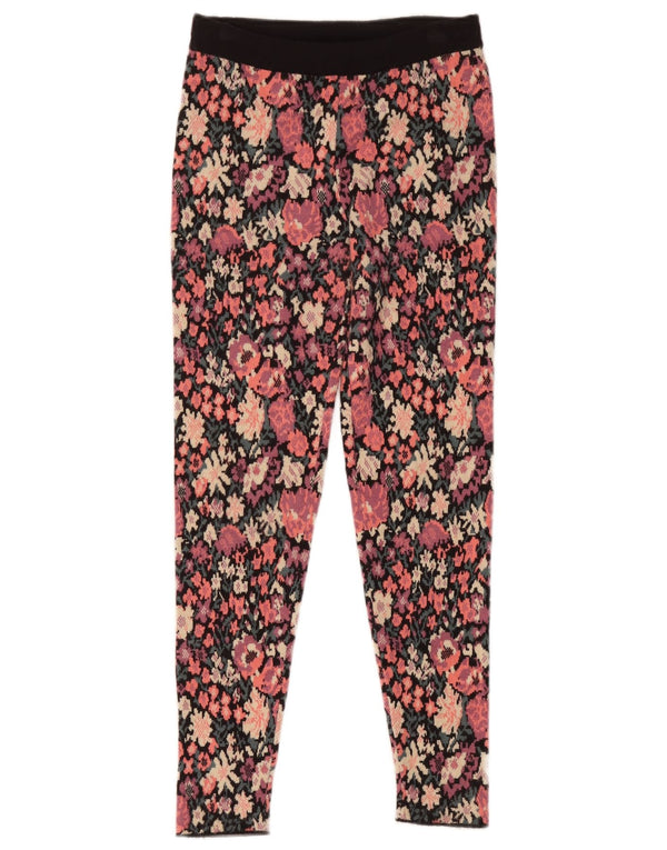 Legginsy damskie Zara UK 8, małe, wielokolorowe, z poliestru w kwiaty