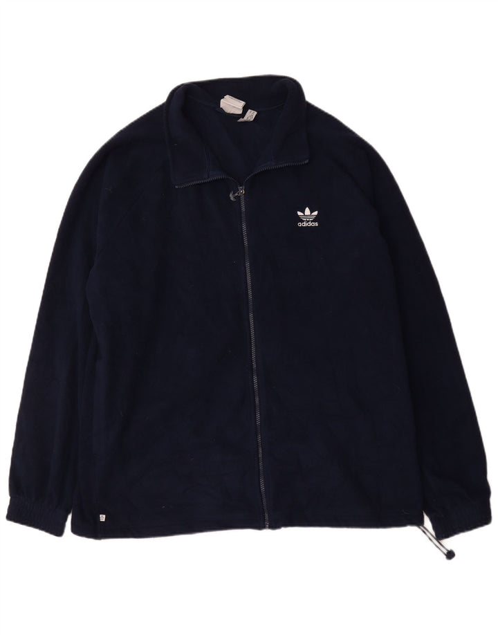 Męska kurtka polarowa ADIDAS Graphic UK 42 XL, granatowa, poliester