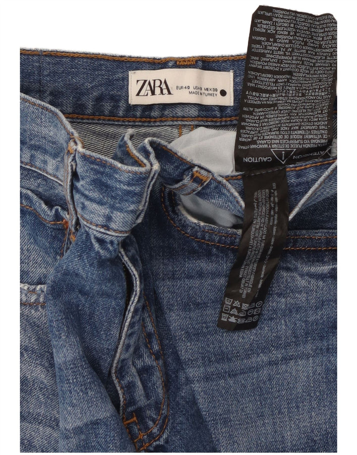 Damskie proste dżinsy Zara EU 40 Medium W30 L30 Niebieskie bawełniane