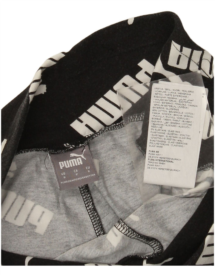 Damskie legginsy Puma Graphic UK 10 Small, czarne, bawełniane