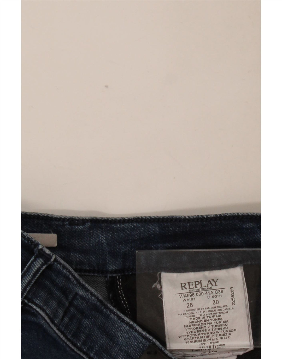 Damskie jeansy Skinny REPLAY W26 L30 Niebieskie bawełniane