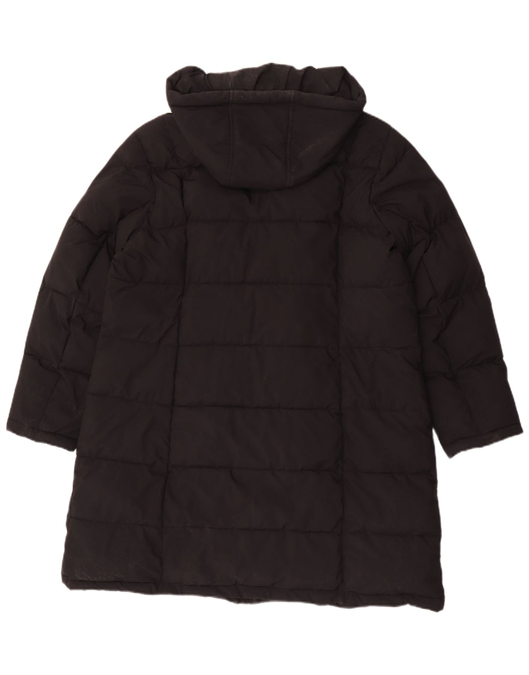 Damski ocieplany płaszcz z kapturem Dkny UK 18 XL, czarny poliester
