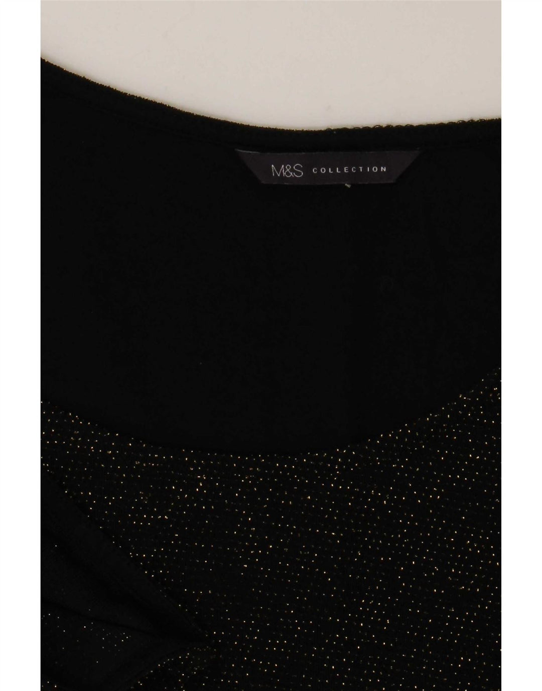 Damski top tunikowy Marks & Spencer UK 14, średni, czarny, nakrapiany