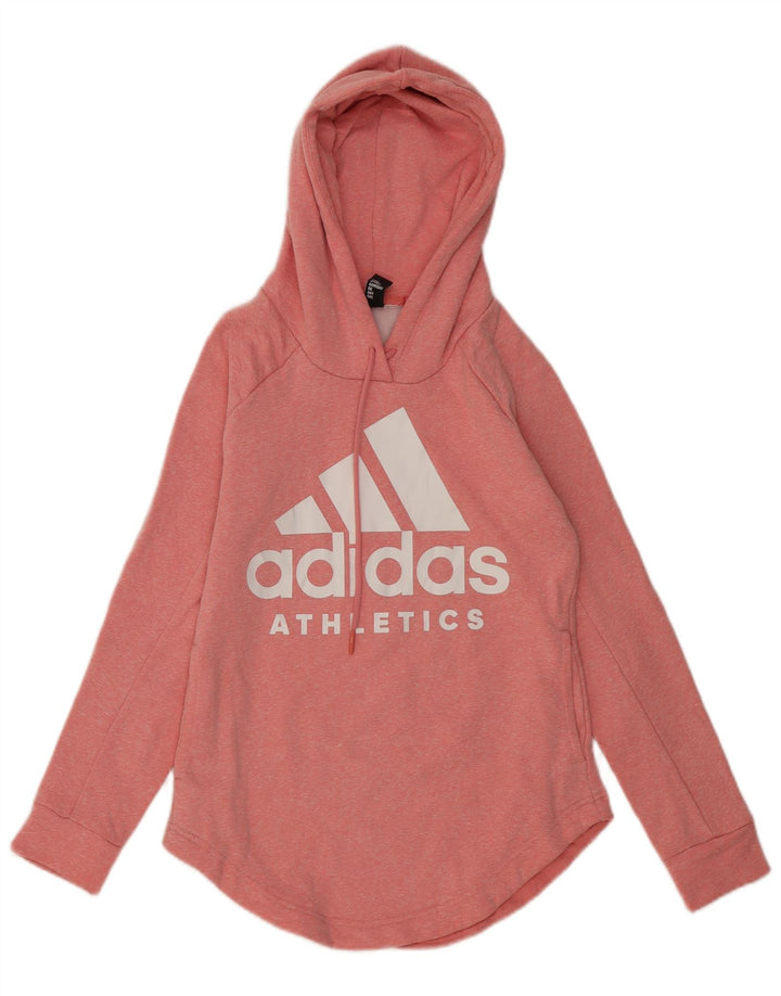 Damska bluza z kapturem ADIDAS z grafiką UK 10, mały róż