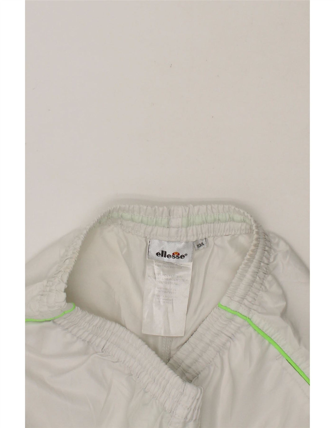 ELLESSE Boys Sport Shorts 9-10 Years Off White Polyester Vintage Ellesse and Second-Hand Ellesse from Messina Hembry 