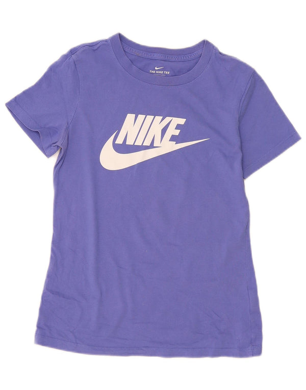 Damska koszulka z grafiką Nike Top UK 6 XS, fioletowa bawełna