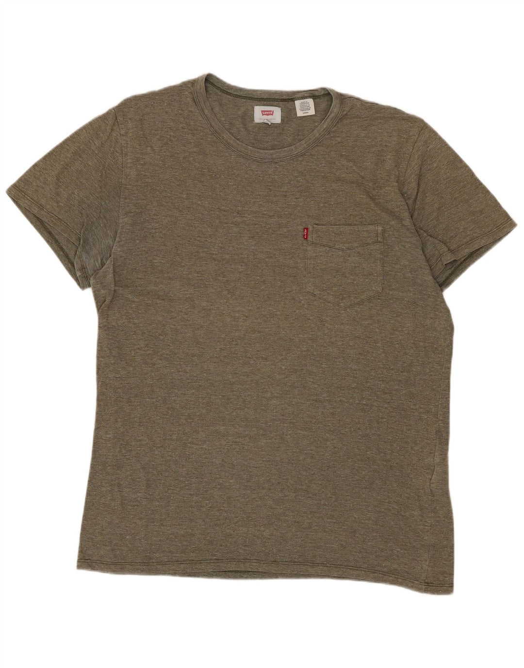 Męski t-shirt LEVI'S Top, mały, z bawełny w kolorze khaki
