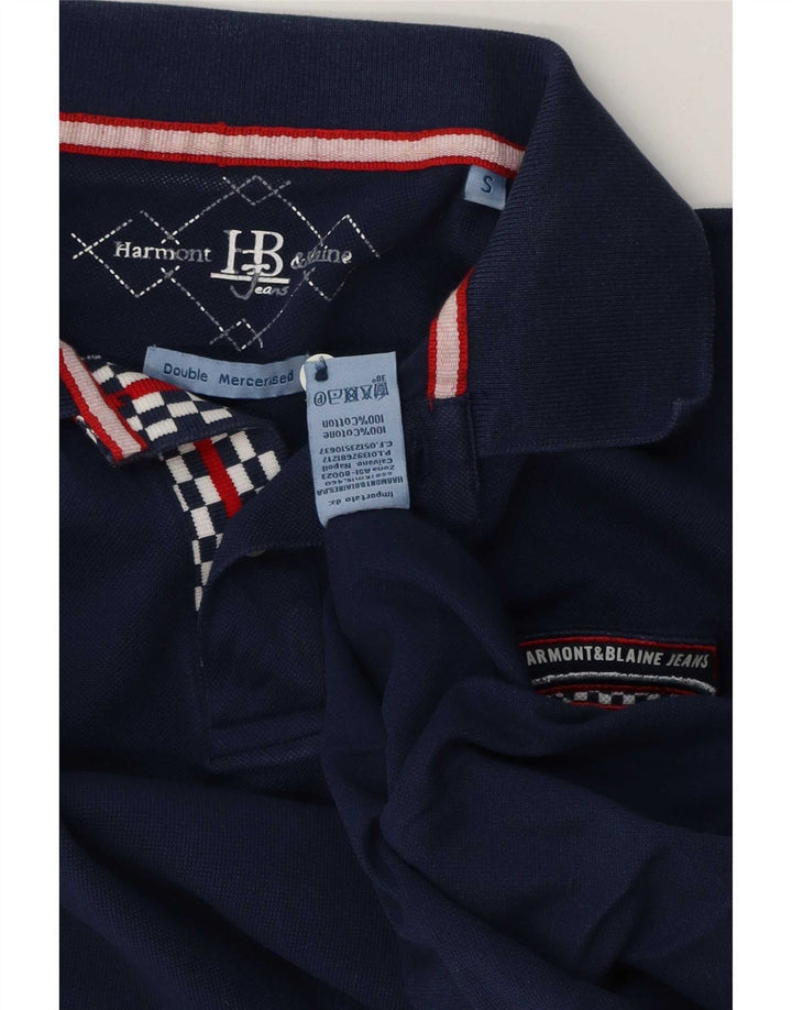 Męska koszulka polo Harmont & Blaine, mała, granatowa, bawełniana