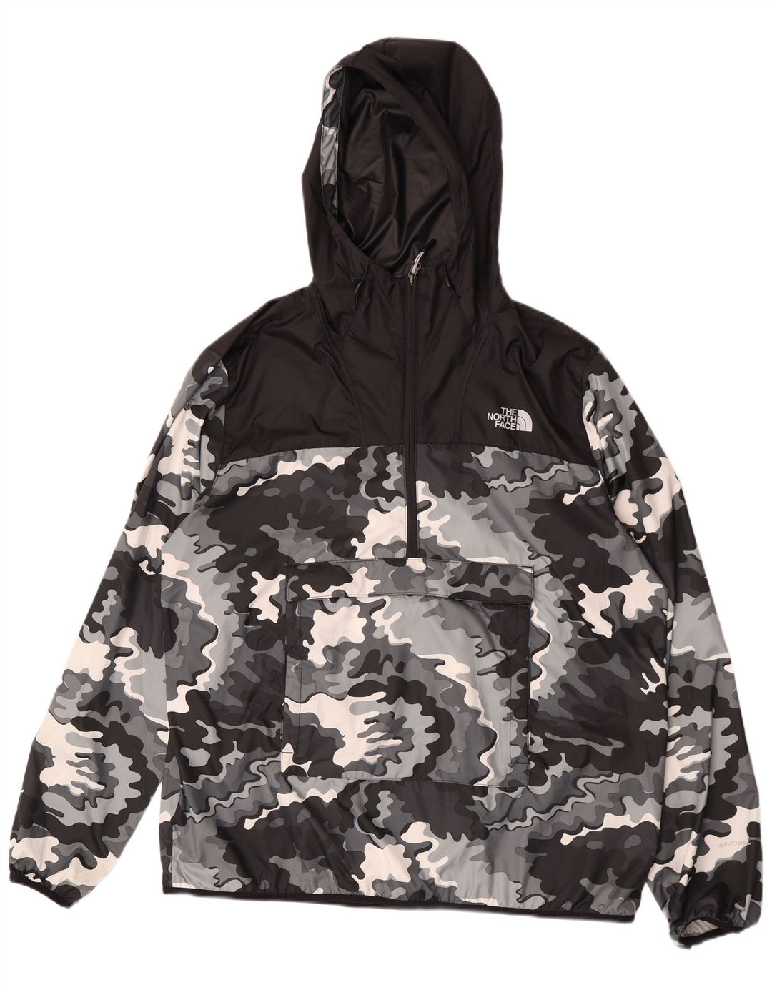 Męska kurtka przeciwdeszczowa z kapturem The North Face UK 42 XL w czarnym kamuflażu