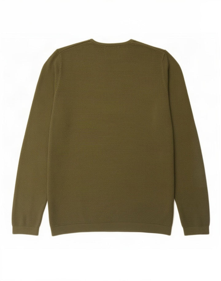 Męski sweter z okrągłym dekoltem Zara, mały khaki