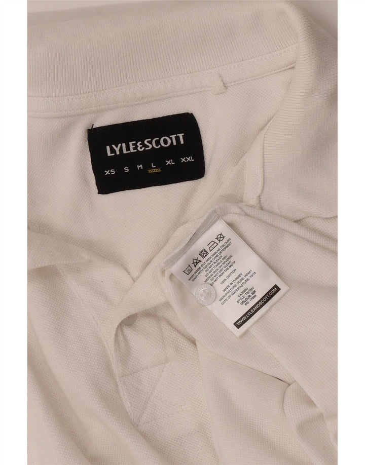 Męska koszulka polo Lyle & Scott, duża, bawełniana w białe paski