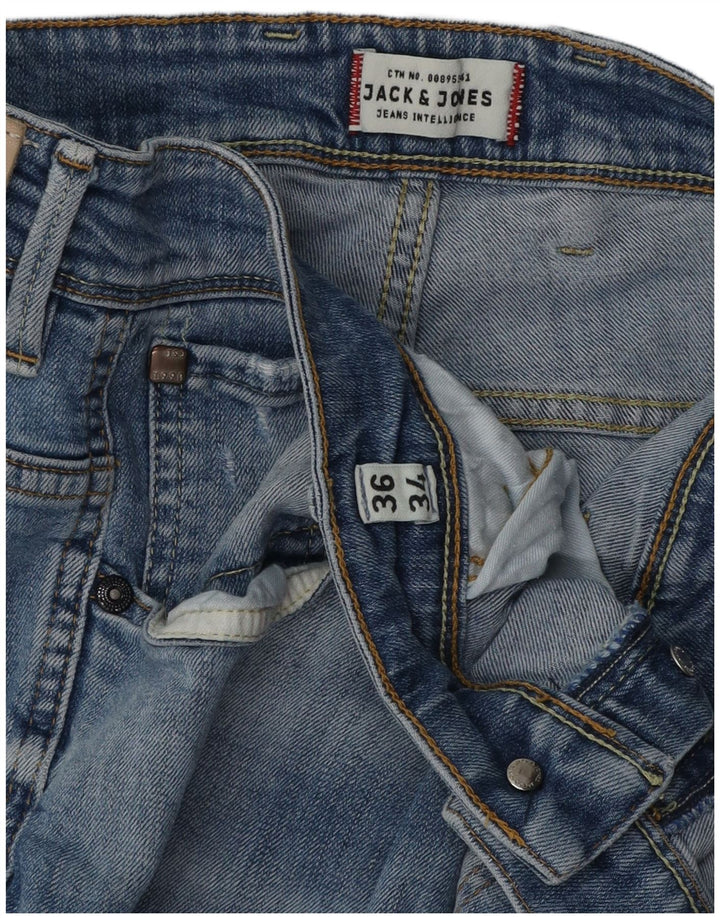 Męskie jeansy typu slim Jack & Jones W36 L34 Niebieskie