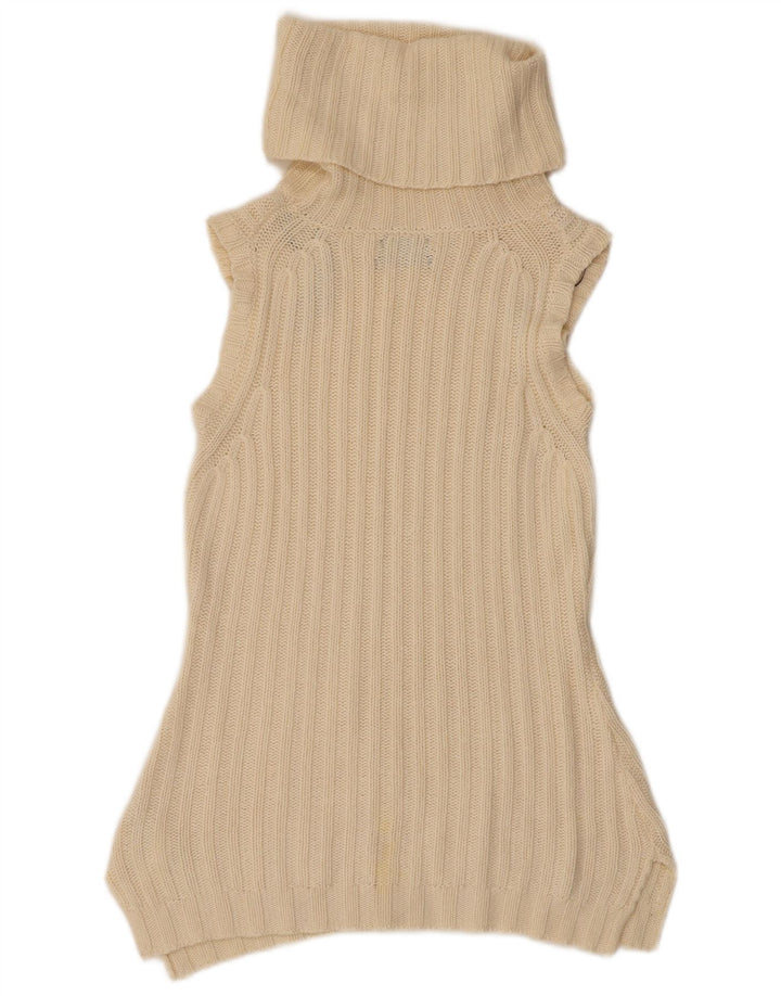 Damski sweter Massimo Dutti bez rękawów z okrągłym dekoltem UK 12 średni beż
