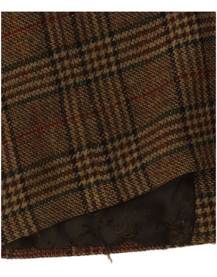 Męska marynarka zapinana na 3 guziki Hugo Boss EU 52 XL Beżowa kratka z dziewiczej wełny