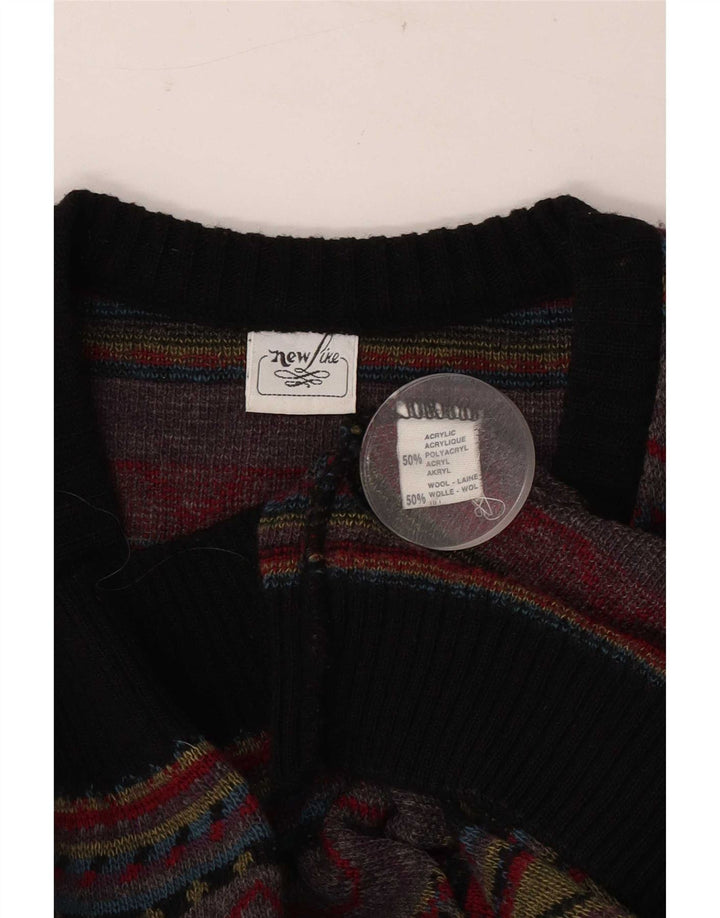 Podkoszulek męski w stylu vintage, duży, wielobarwny, geometryczny akryl