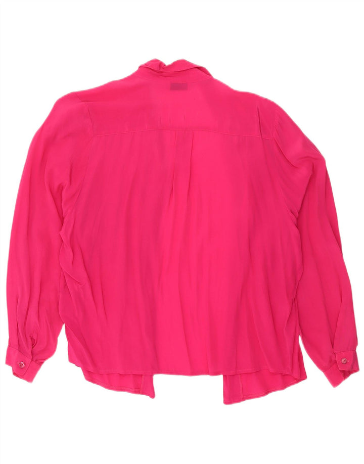 Vintage damska bluzka oversize UK 10 Small Pink