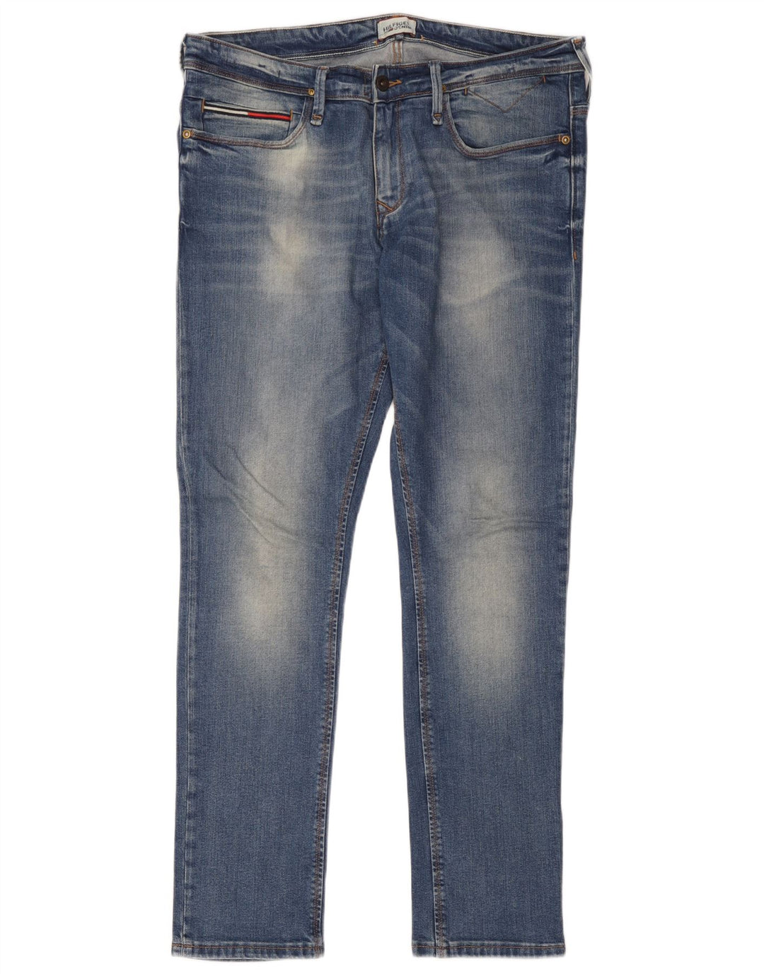 Męskie jeansy slim fit Tommy Hilfiger W34 L32 Niebieskie bawełniane