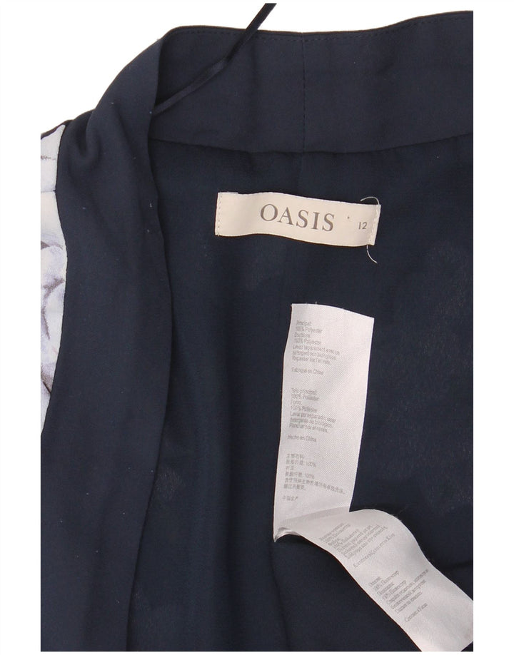 Damski kardigan oversize Oasis UK 12, średni granatowy w kwiaty