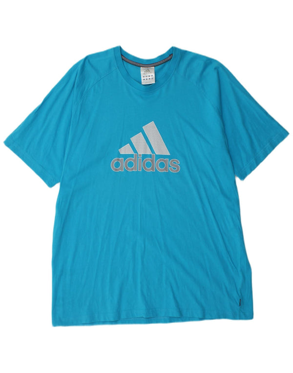 Adidas Męska koszulka graficzna Top 2XL Niebieskie sportowe