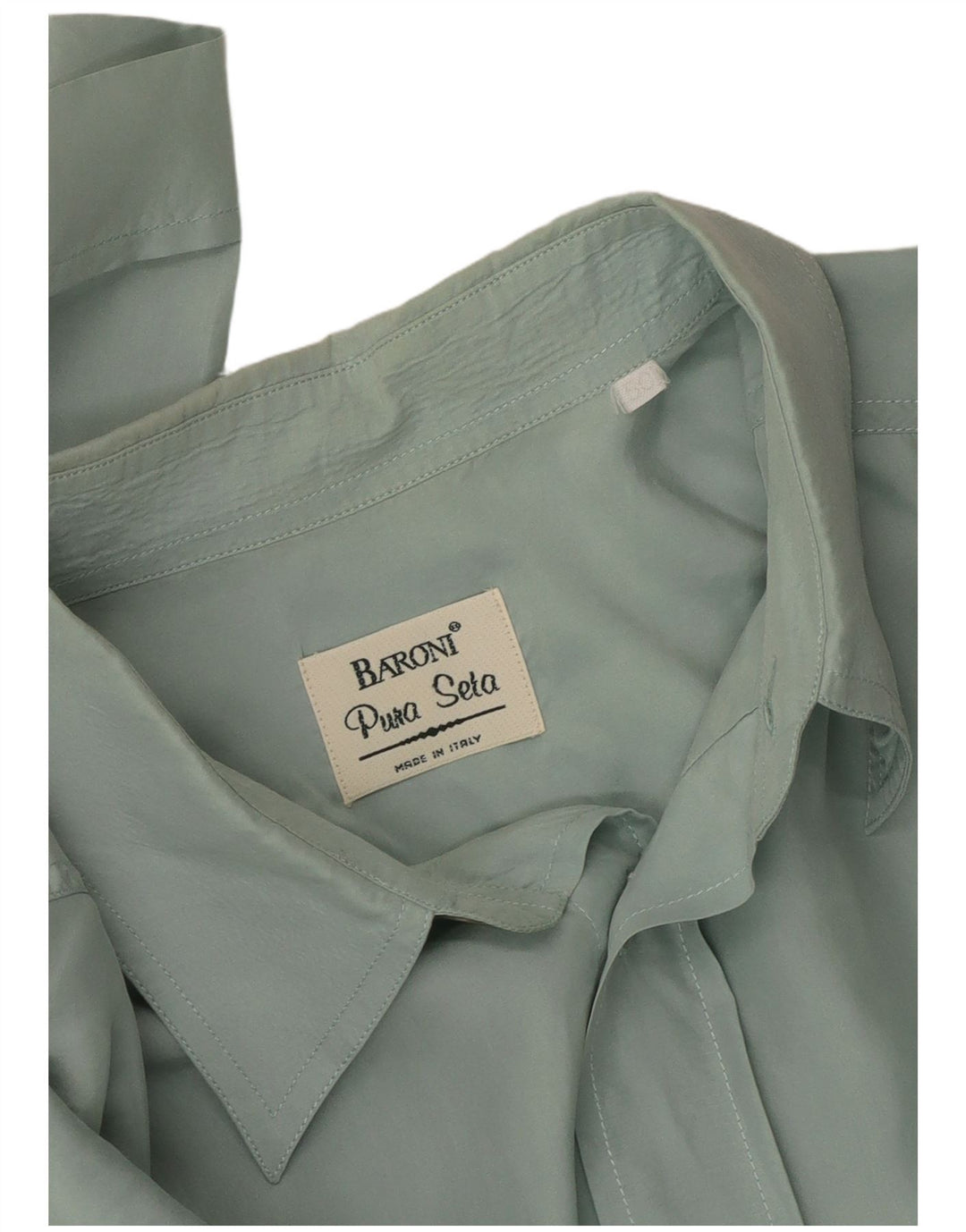 Koszula męska z krótkim rękawem BARONI IT 50 Średni zielony jedwab