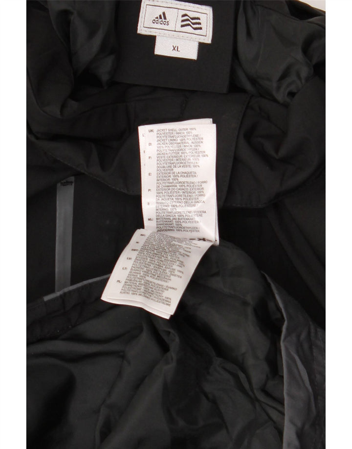 Męska kurtka wiatrówka ADIDAS z grafiką UK 42 XL w kolorze czarnym