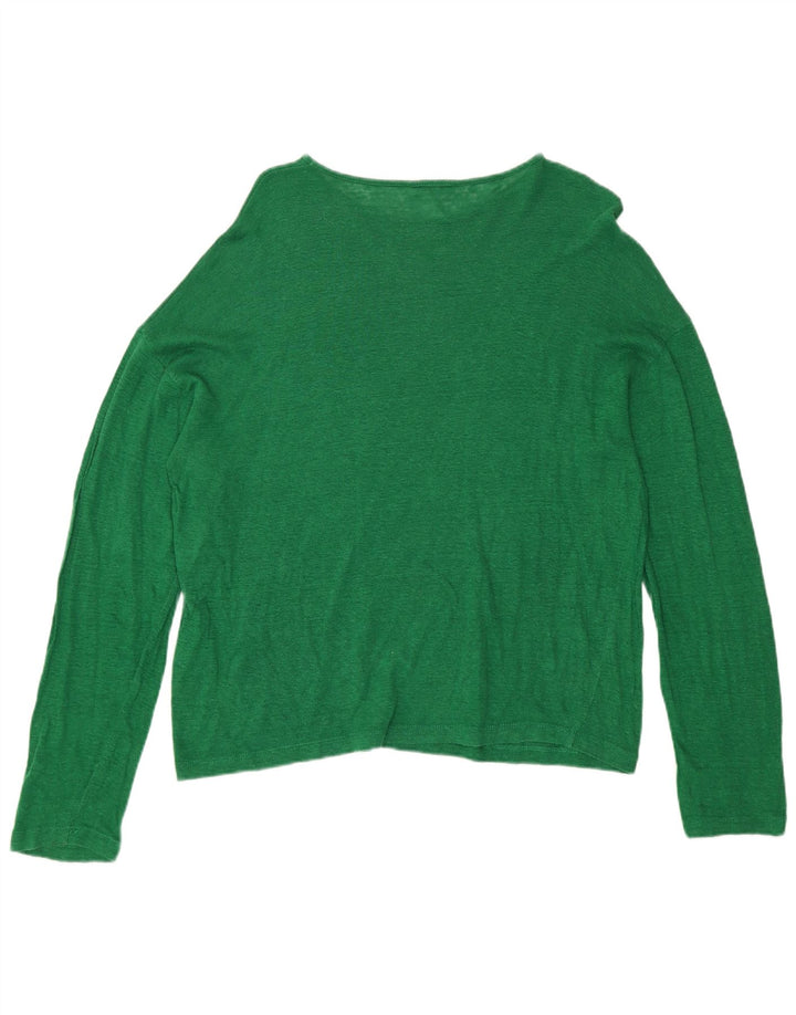 Damski top oversize Jigsaw z długim rękawem UK 10 Small Green