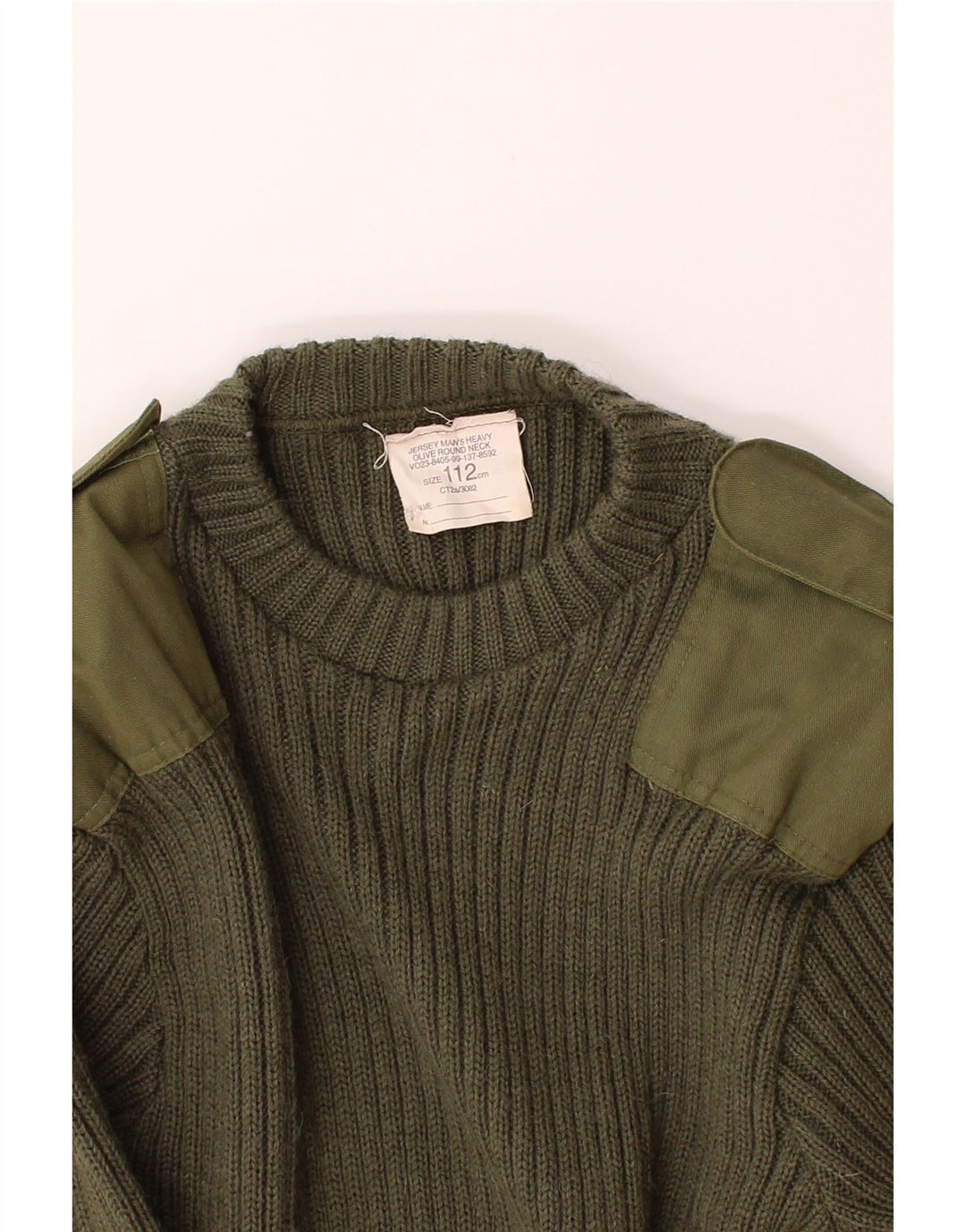 VINTAGE Mens Crew Neck Jumper Sweater Large Khaki Vintage Vintage and Second-Hand Vintage from Messina Hembry 