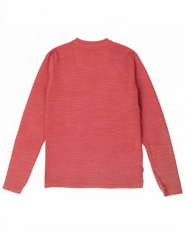 Fat Face Mens Top Long Sleeve Medium Red Flecked Cotton