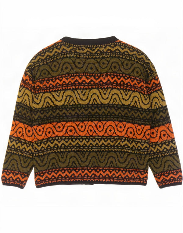 Vintage damski sweter oversize UK 18 XL wielokolorowy geometryczny