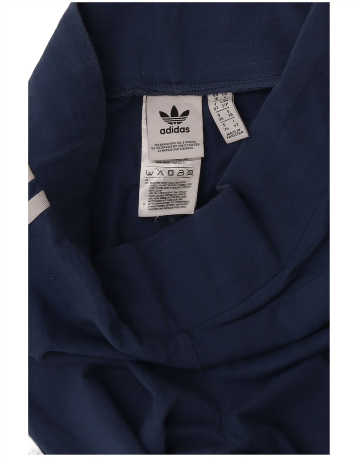 Legginsy Damskie Adidas UK 10 Małe Granatowe Bawełniane