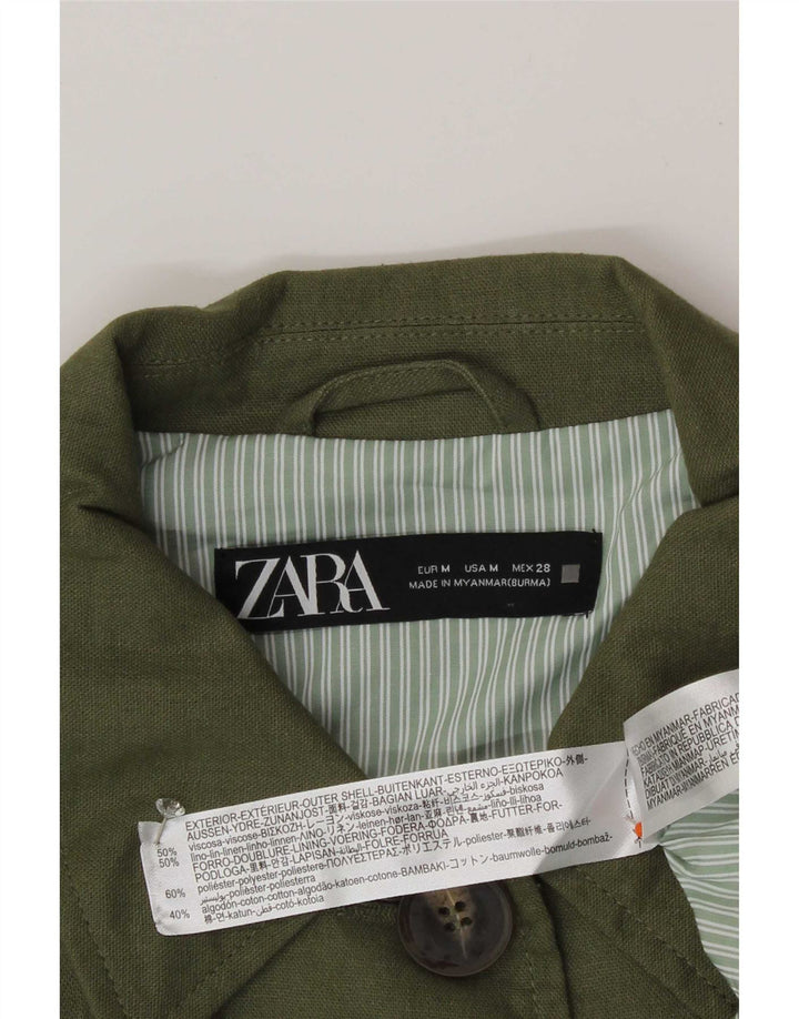 Damska kurtka oversize Utility Zara UK 14 w kolorze średniej zielonej wiskozy