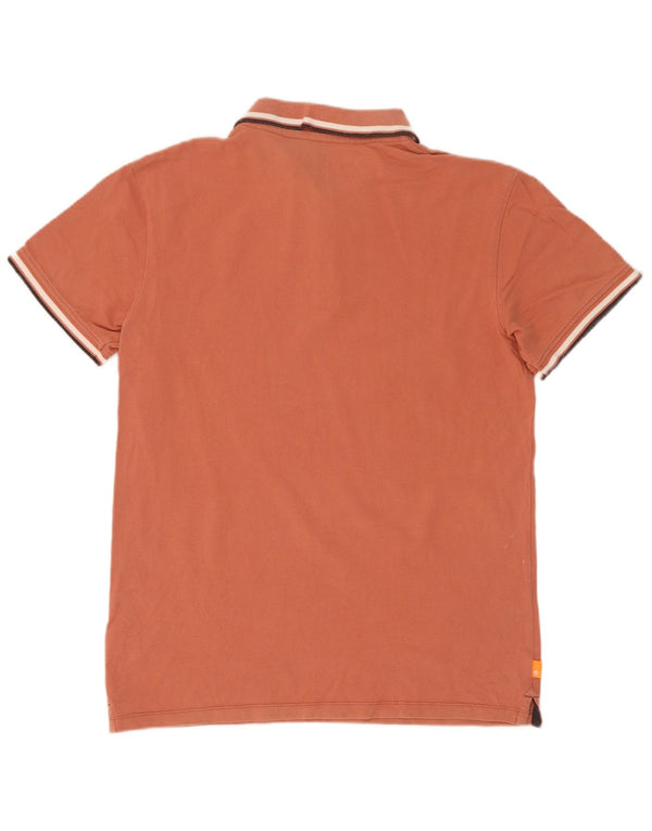 Męska koszulka polo Timberland Slim Fit Średniobrązowa bawełniana w paski