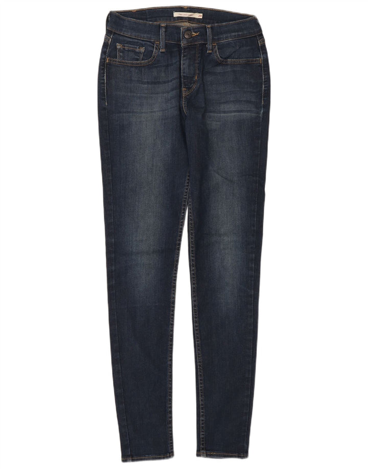 Damskie jeansy LEVI'S 710 Super Skinny W28 L30 Granatowa bawełna