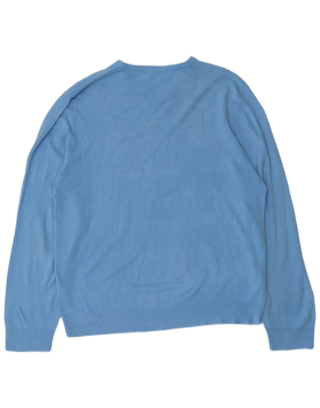 Marks & Spencer Męski sweter XL z dekoltem w kształcie litery V, niebieski, akrylowy