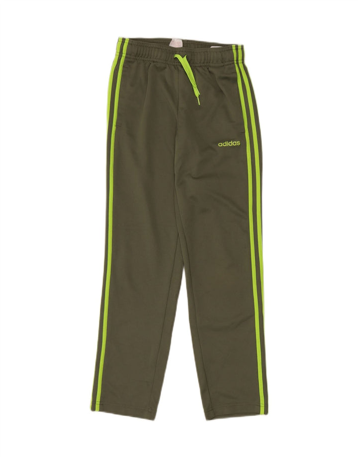 Chłopięce spodnie dresowe ADIDAS Climalite 11-12 lat, khaki, poliester