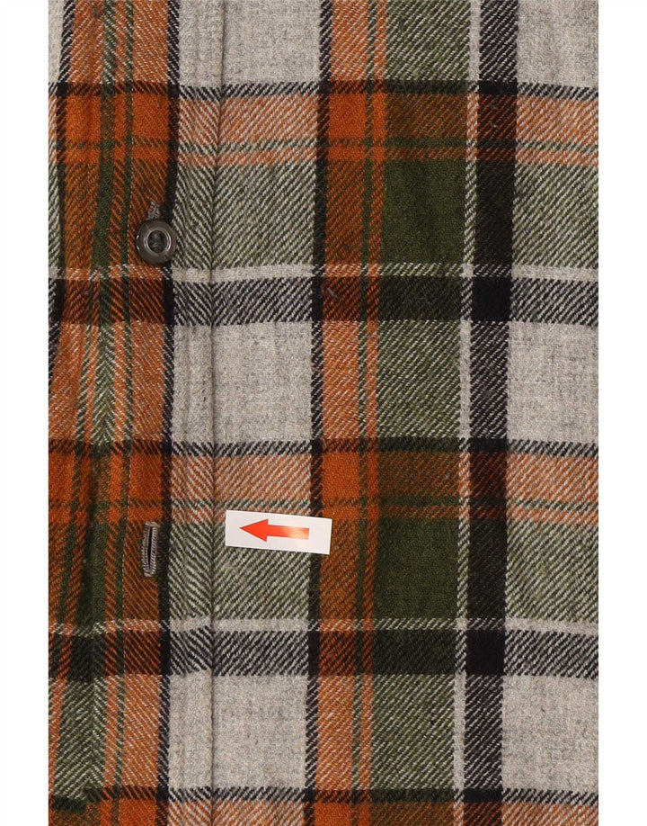 Vintage męska koszula flanelowa w dużą wielobarwną kratę