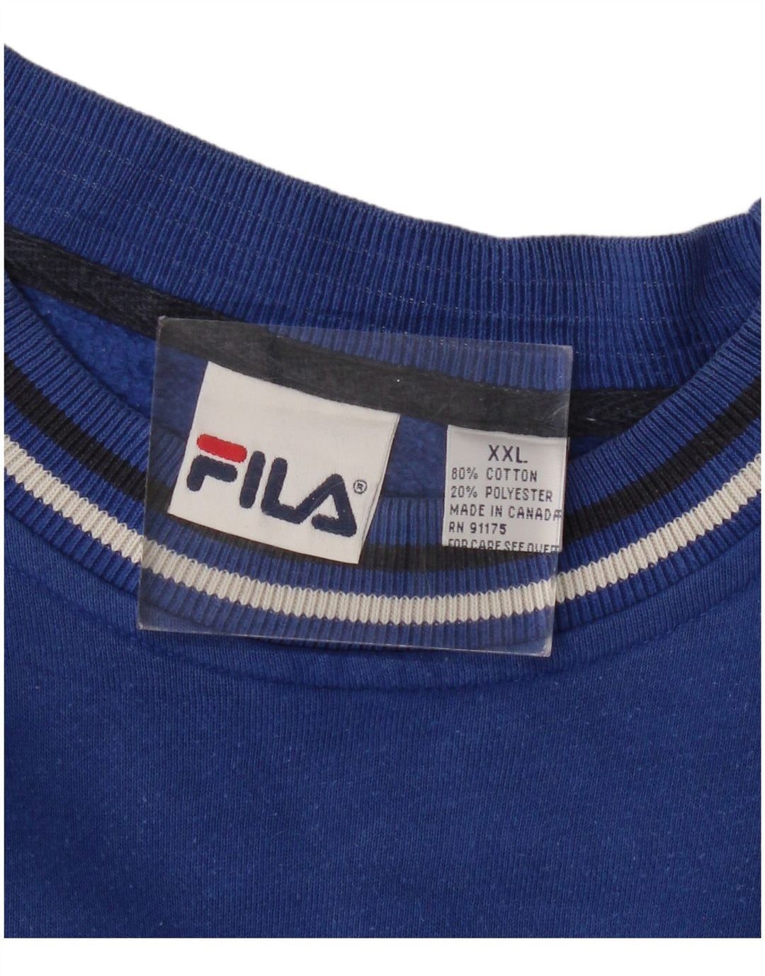 FILA Męska bluza z grafiką, 2XL, niebieska, bawełniana