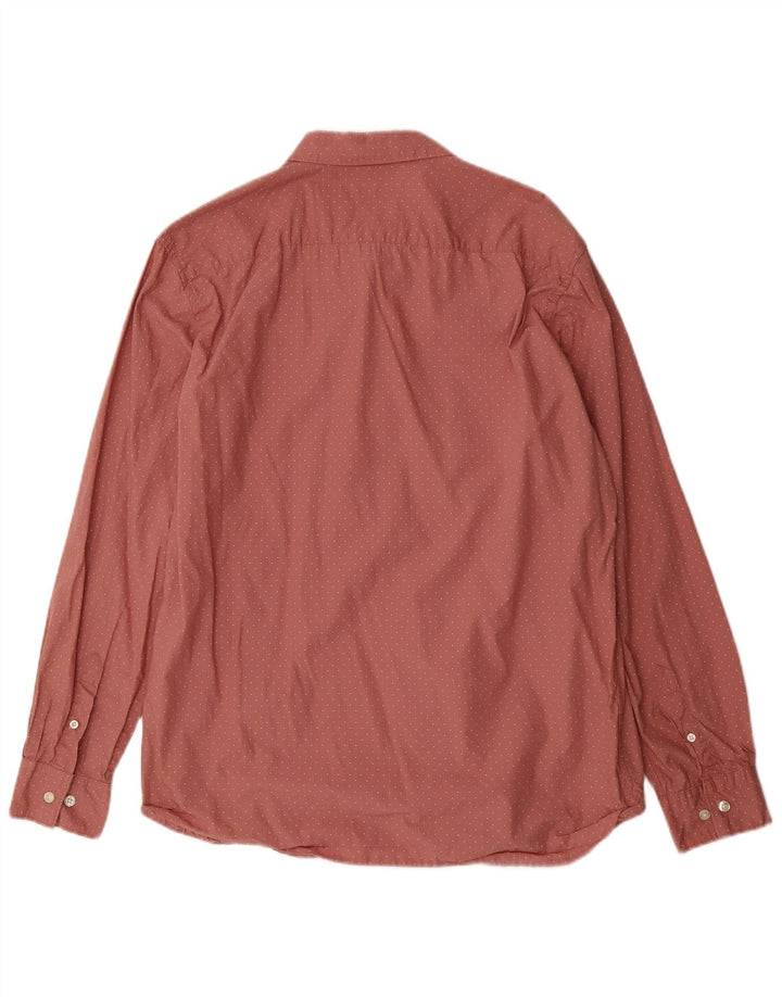 Koszula męska FRENCH CONNECTION XL, bawełniana w burgundowe cętki