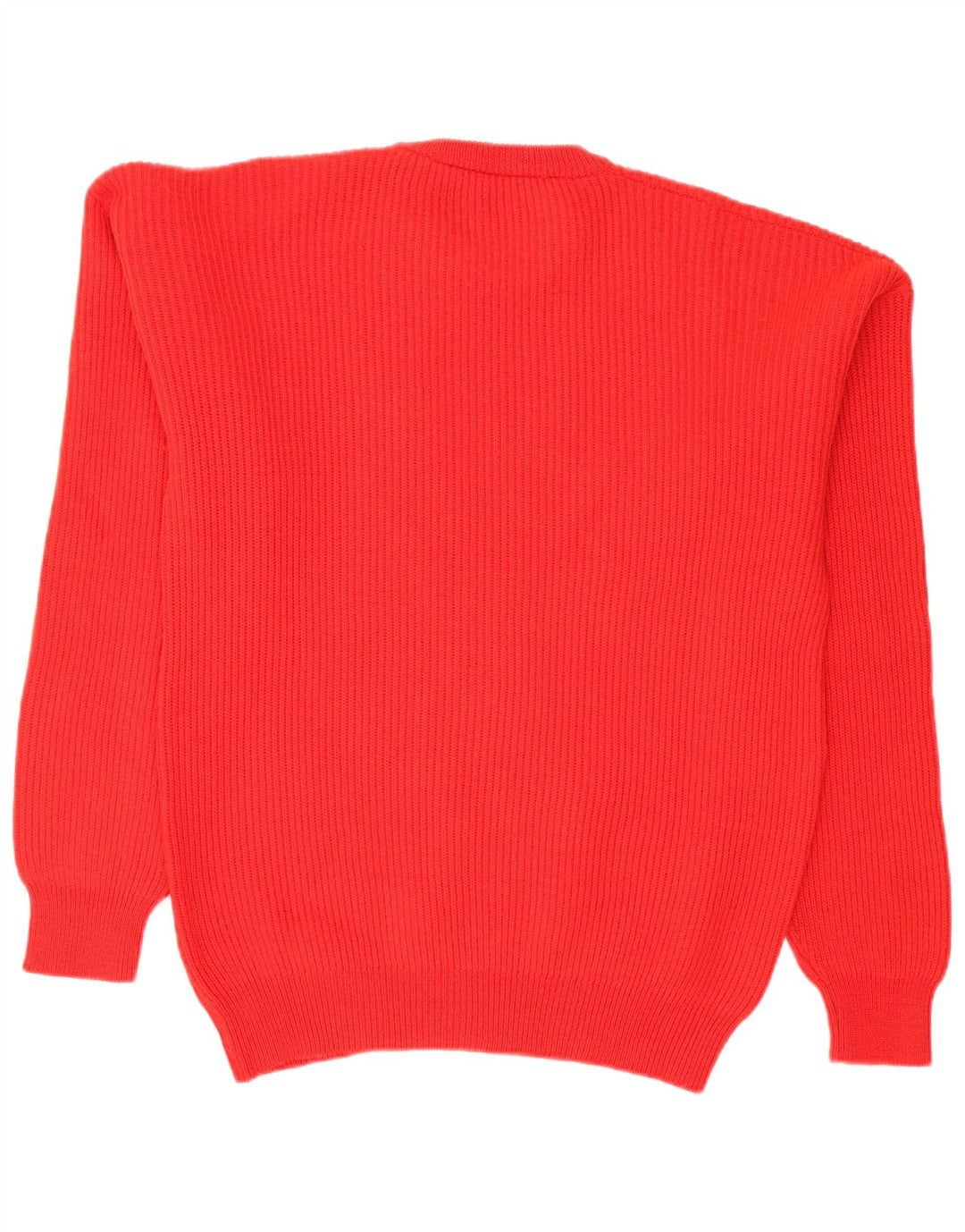 Vintage męski sweter z okrągłym dekoltem IT 52, duża czerwona wełna