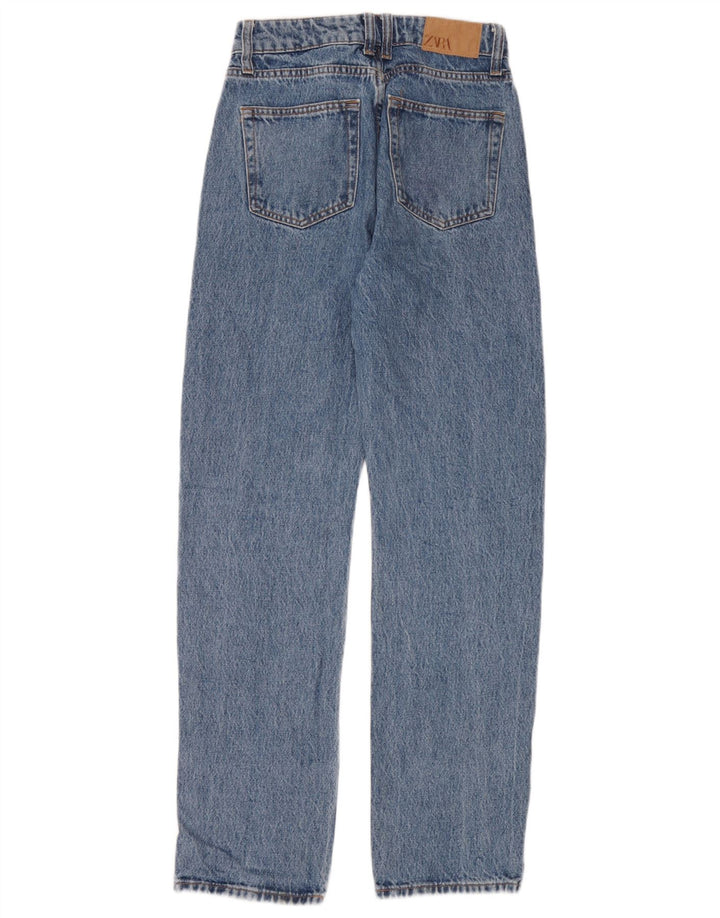 Damskie proste dżinsy Zara EU 34 2XS W24 L30 Niebieskie