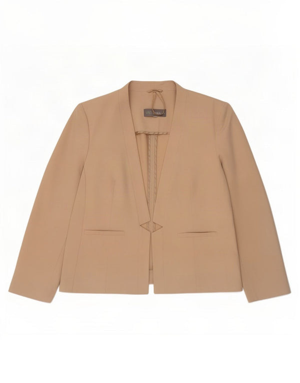 Marks & Spencer Damska otwarta marynarka UK 20 2XL Beżowy poliester