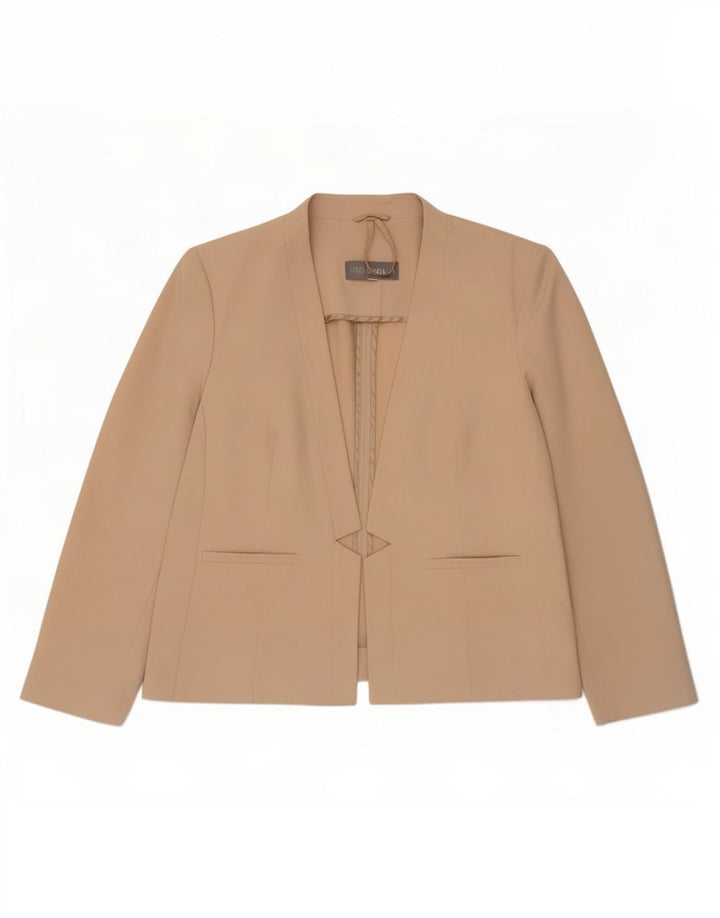 Marks & Spencer Damska otwarta marynarka UK 20 2XL Beżowy poliester